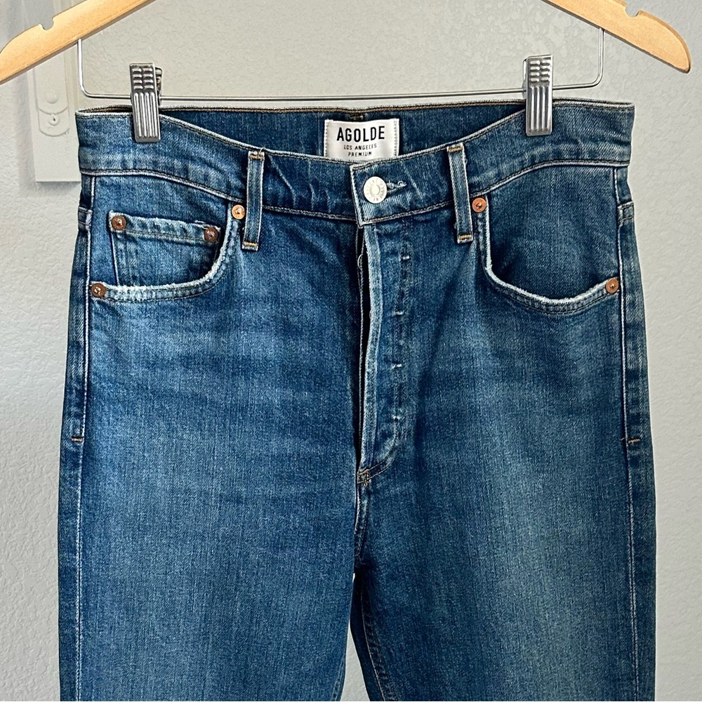 Agolde Women’s Dark Blue Slim Jeans - Picture 2 of 2